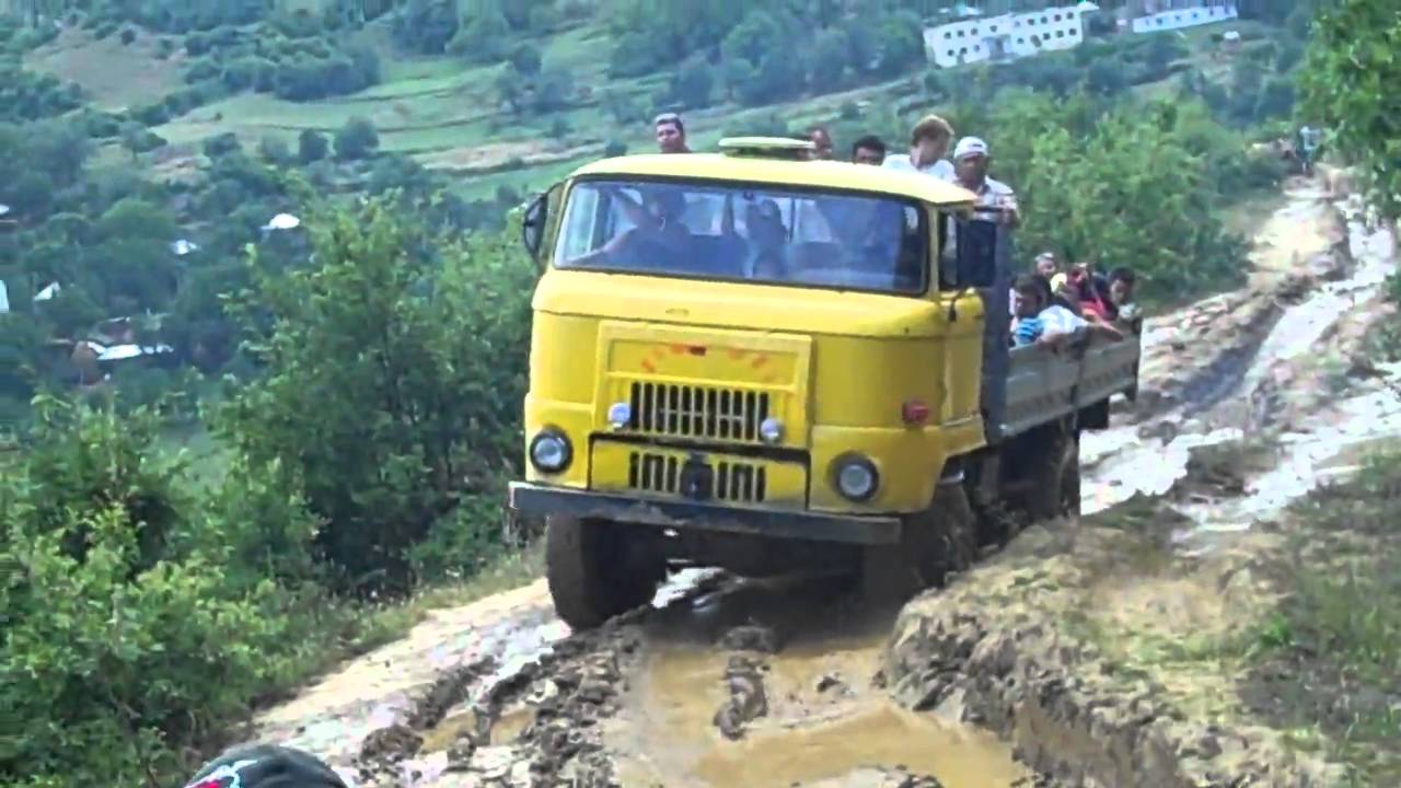 IFA in the Mud on road to Osnat, Albania