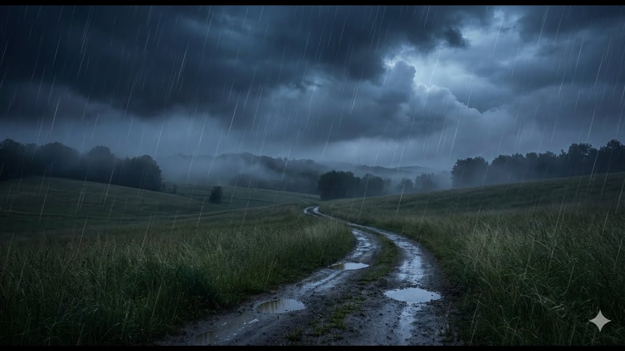 Heavy Rain Sounds for Sleep & Insomnia – 8 Hours | Calm Night Rain Ambience