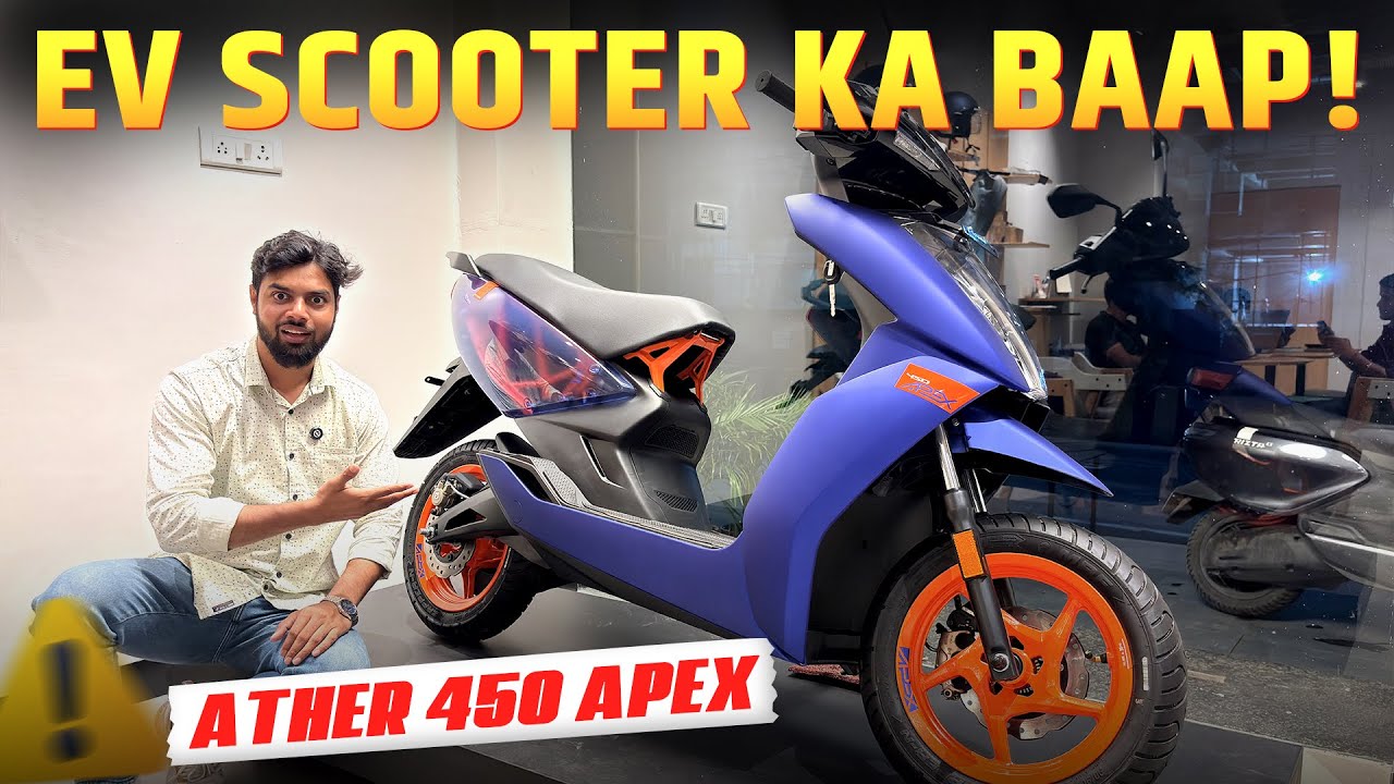 ⚡ Ather 450 Apex Review – Stylish Beast with 160KM Range! | Most Powerful EV Scooter Yet? 🔥