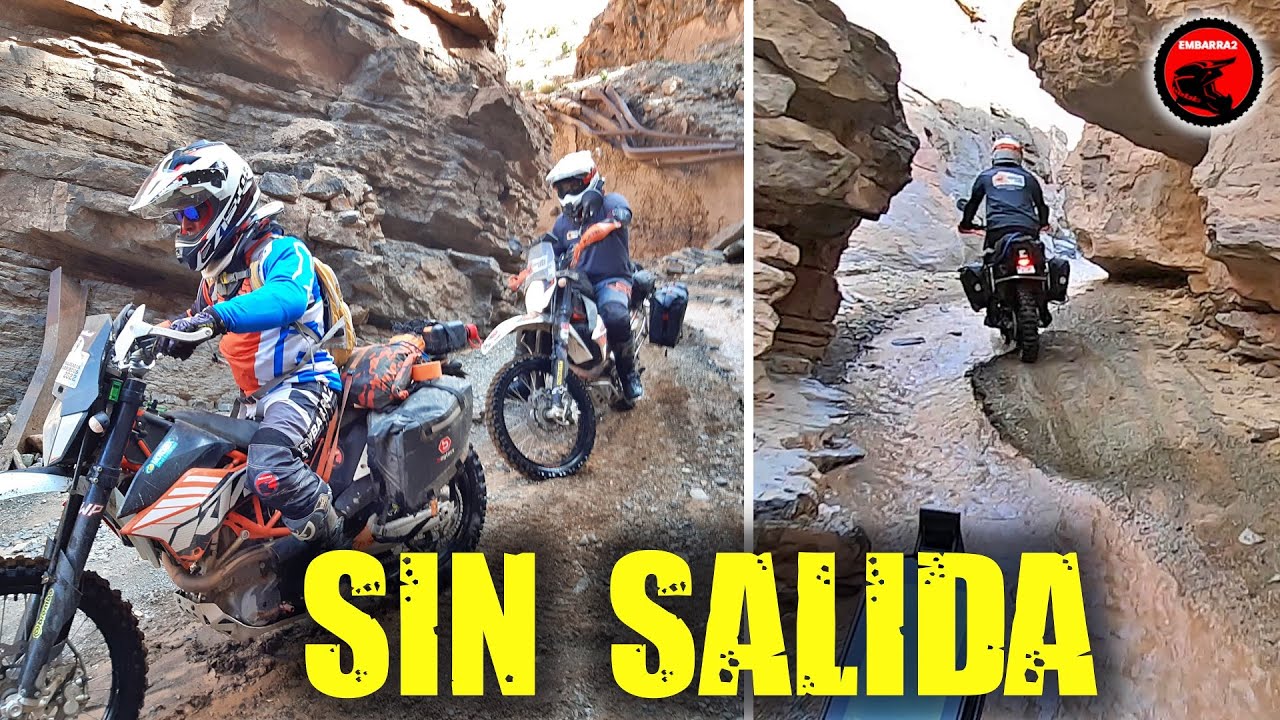 Metidos en el  CAUCE de un rio SIN ASISTENCIA. Marruecos en moto. ALTO ATLAS
