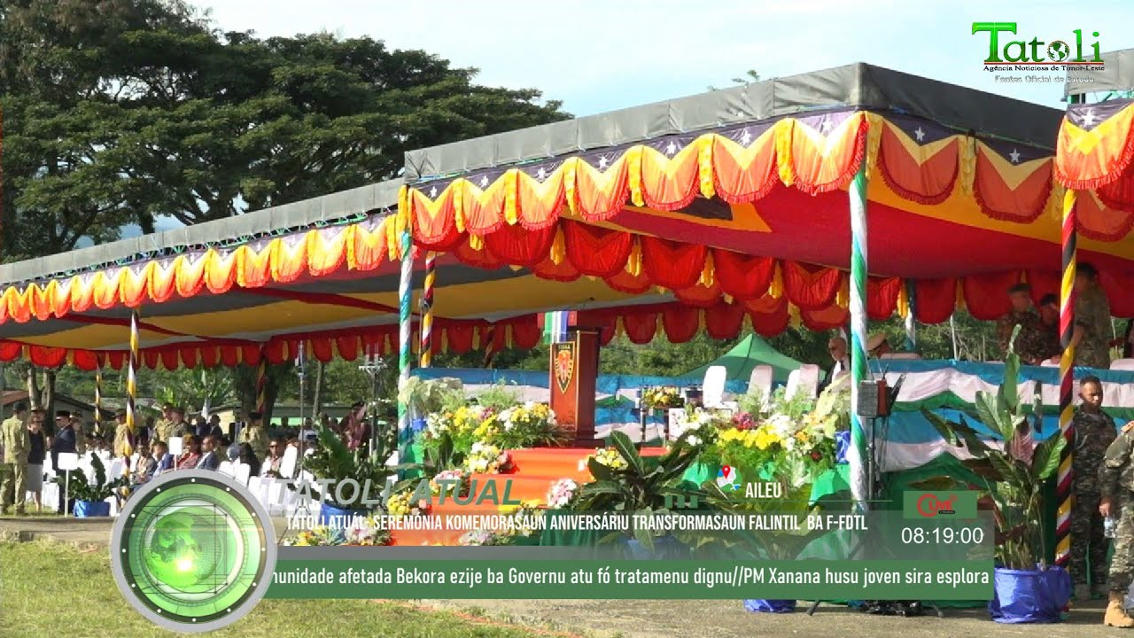 TATOLI ATUÁL- Seremónia Komemorasaun Aniversáriu Transformasaun FALINTIL  ba F-FDTL