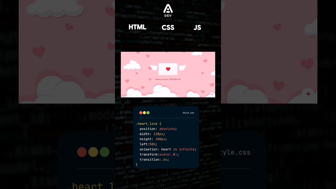 Programaci&oacute;n | Carta de Amor #programacion #code #coding #html #css #developer #dev #programming