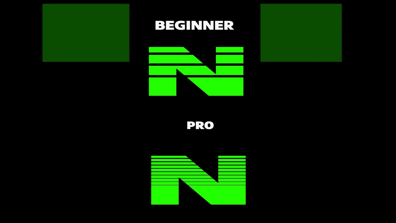 Beginner vs Pro: N Letter Logo Design – Illustrator Line Style Trick!