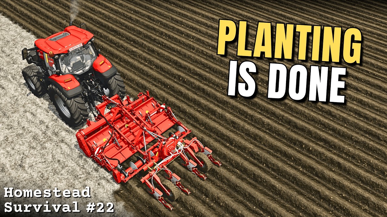 Everything Is Planted… Now We Wait - Pallegney - Homestead Survival Challenge 22 - FS25