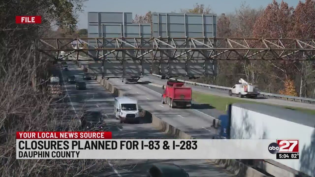 Weekend closures planned for I-83 and I-283
