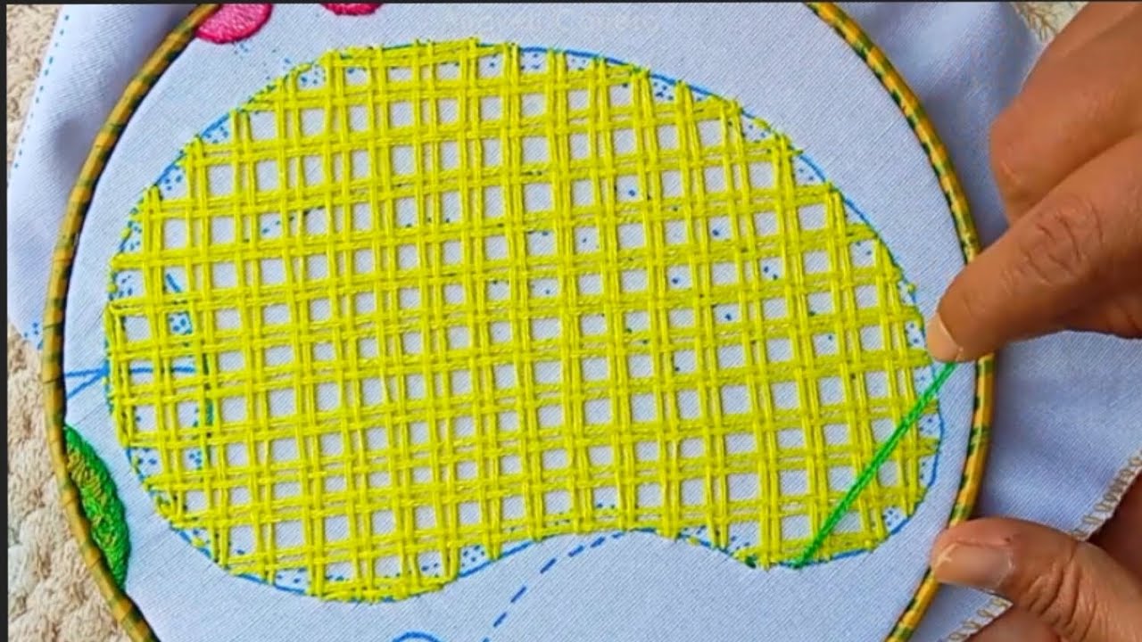 Bordado fantasía para mango#11🥭 increíble😱 y super fácil ideal para cualquier diseño grande 🤩.