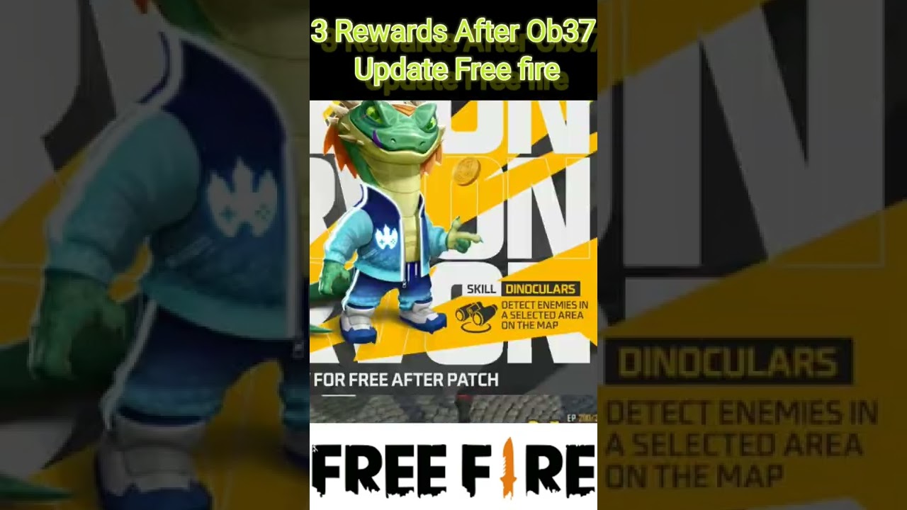 Top 3 free rewards after ob37 update|Free rewards after patch free fire|#shorts #freefire #gaming