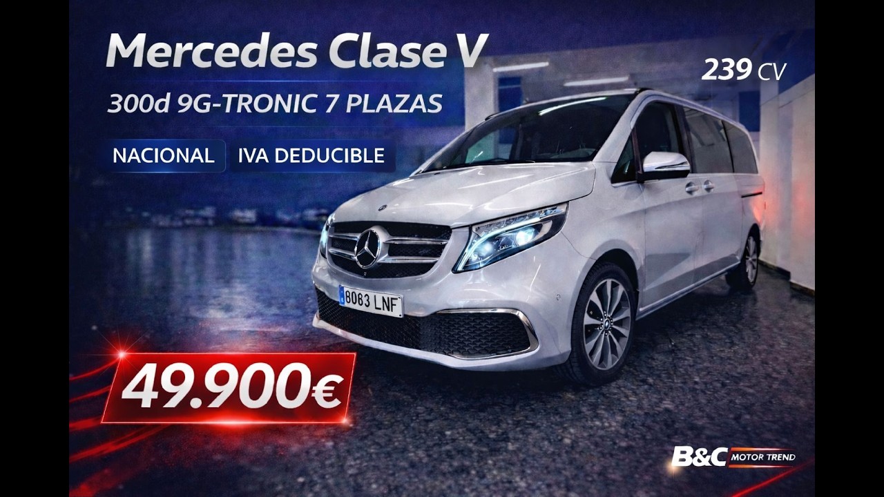 ✅ Mercedes-Benz V-300d 9G tronic 239cv 7 PLAZAS