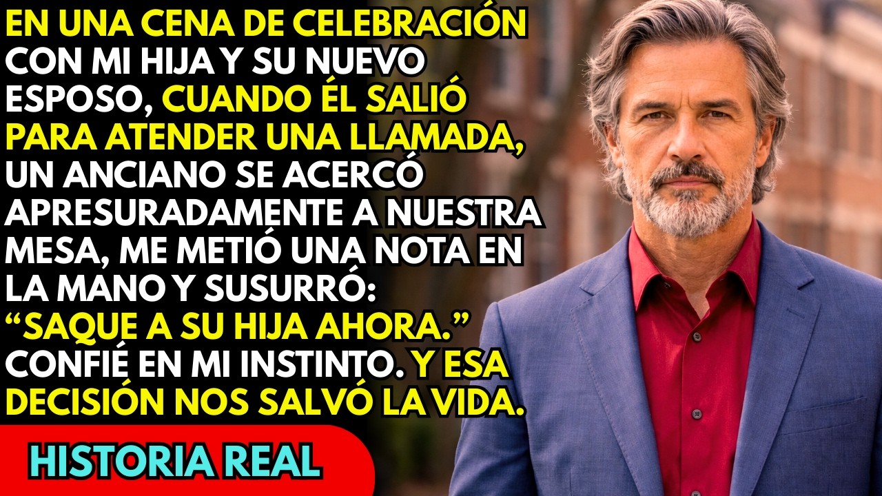 Cuando el esposo de mi hija salió, un anciano me dio una nota: “Saca a tu hija ya”