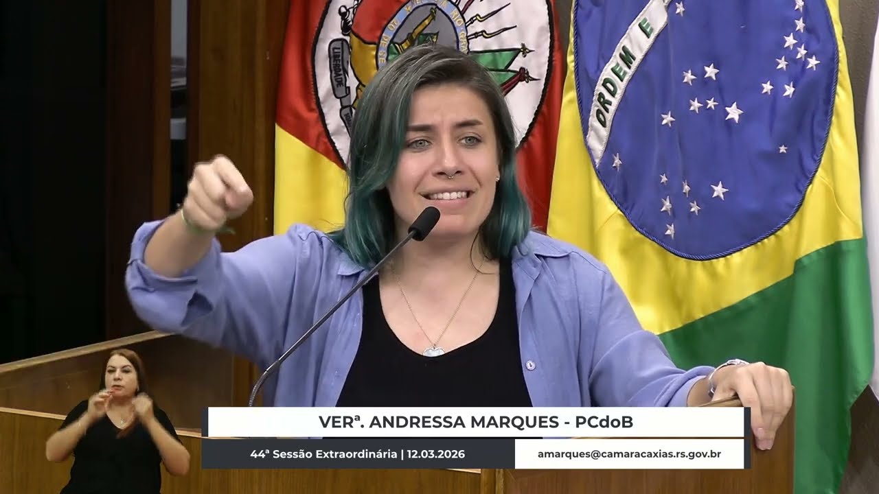01 - 44ª Sessão Extraordinária -  Em discussão - Andressa Marques/PCdoB I 12.03.2026