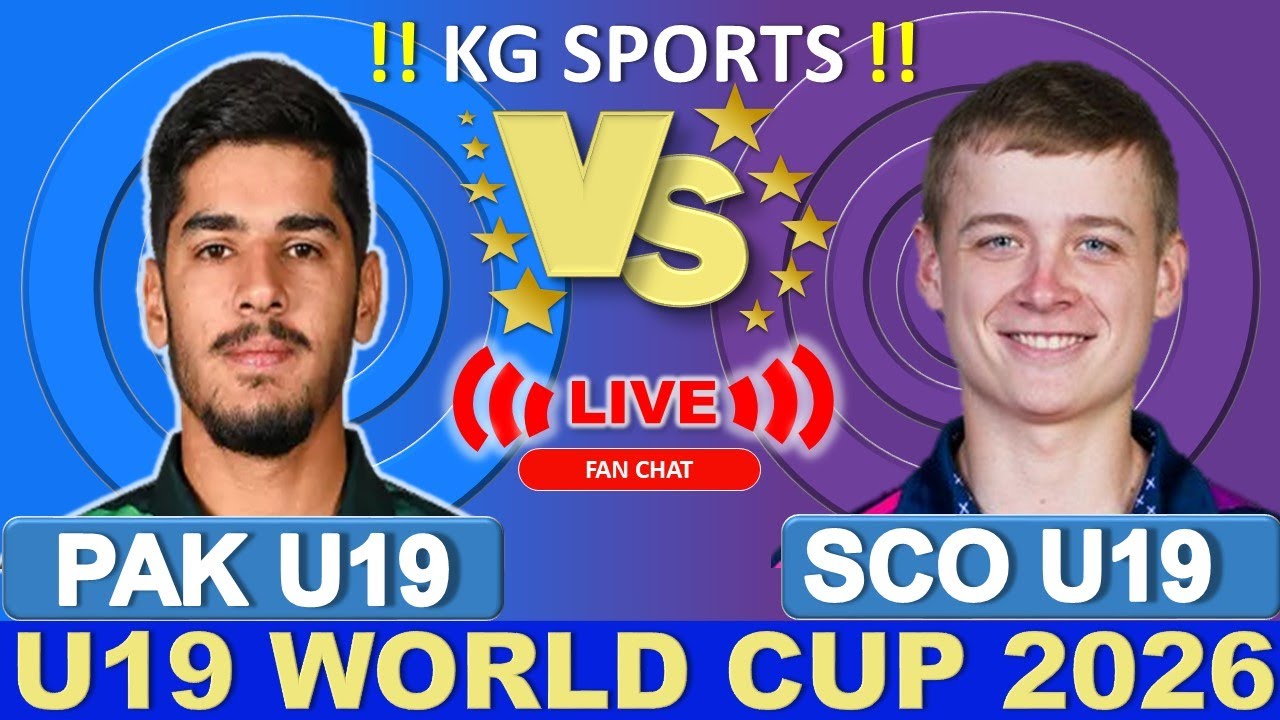 🔴Pakistan Vs Scotland U19 Live | Pak Vs Sco | Live Scores & Commentary | U19 World Cup