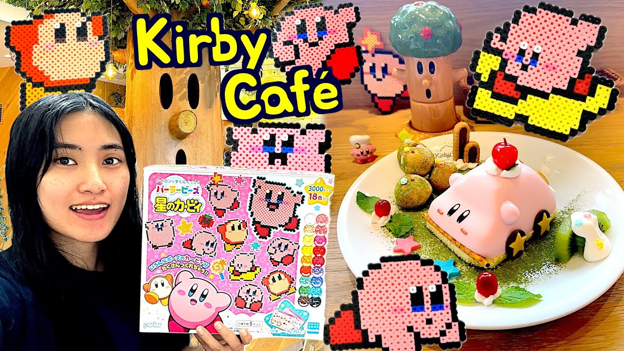 DIY Perler Bead Kirby Kit and Visiting Kirby Cafe in Japan!