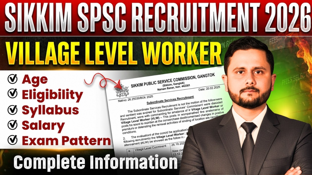 SPSC Village Level Worker Recruitment 2026 | Eligibility, Syllabus, Exam Pattern & Salary, Course