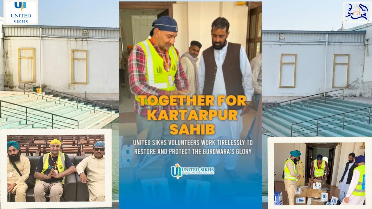 Acknowledgement to United Sikhs for their efforts and dedication in the restoration of Sarovar Sahib
