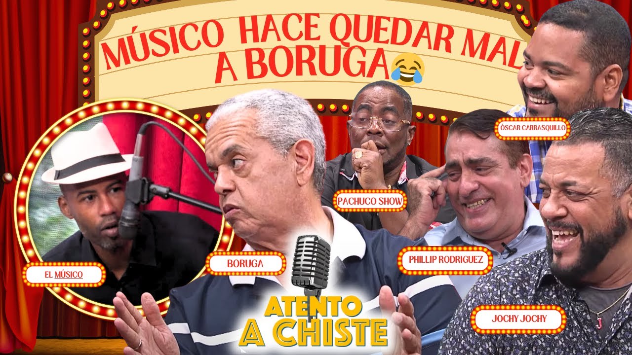 &iexcl;Ronda de chistes crueles! 🥵 M&uacute;sico hace quedar mal a Boruga en #AtentoAchiste 😂