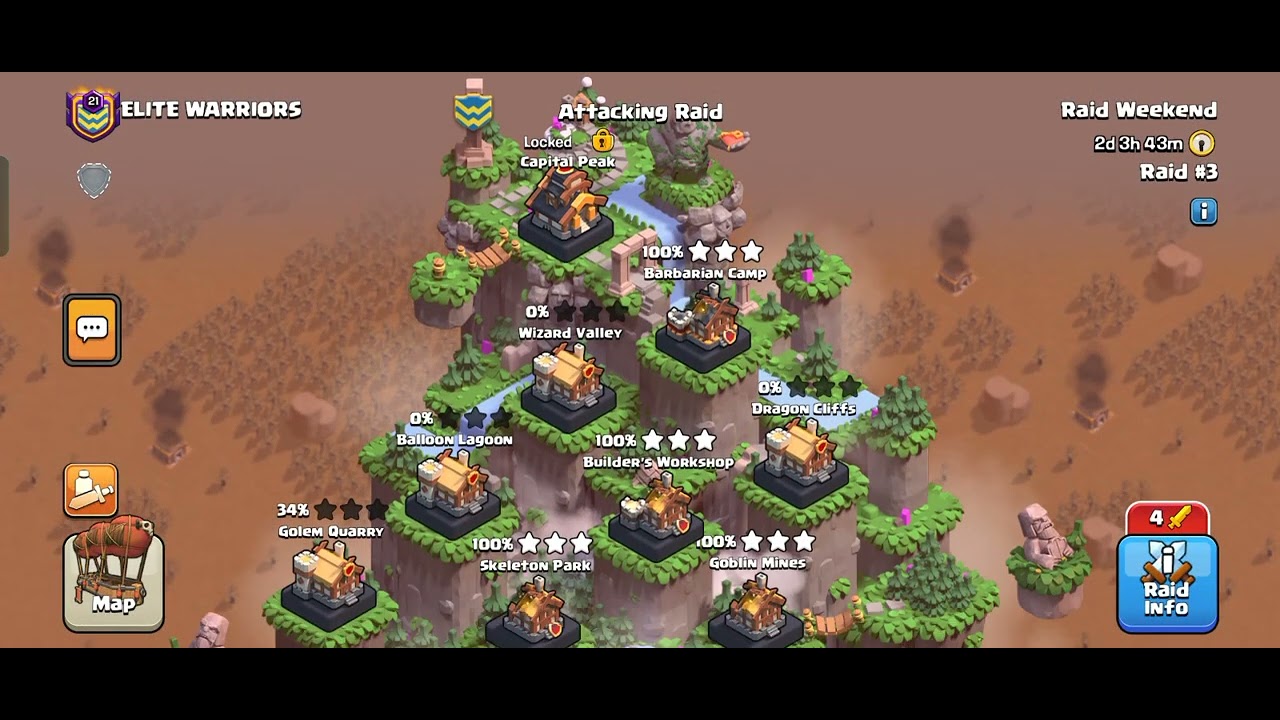 Raid weekend easy attack strategy with Archer and skeleton spell 5 attack 6 stars