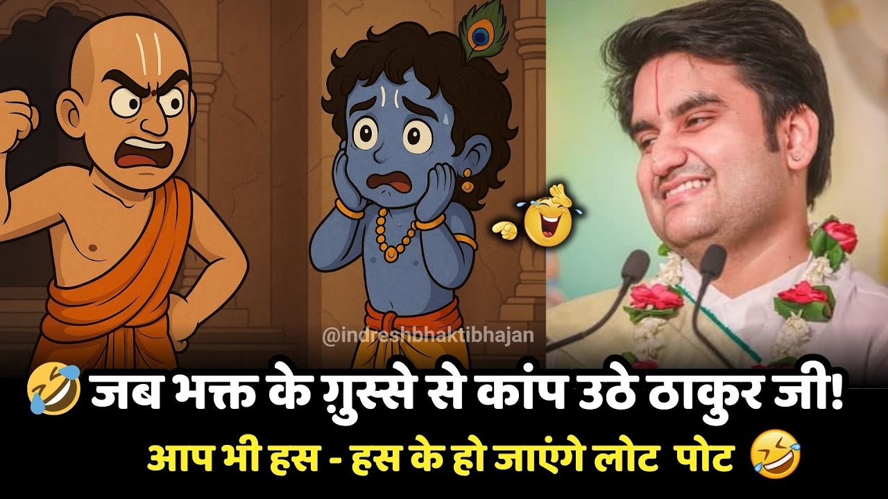 🤣 जब भक्त के ग़ुस्से से कांप उठे ठाकुर जी! आप भी हस - हस के हो जाएंगे लोट पोट 🤣