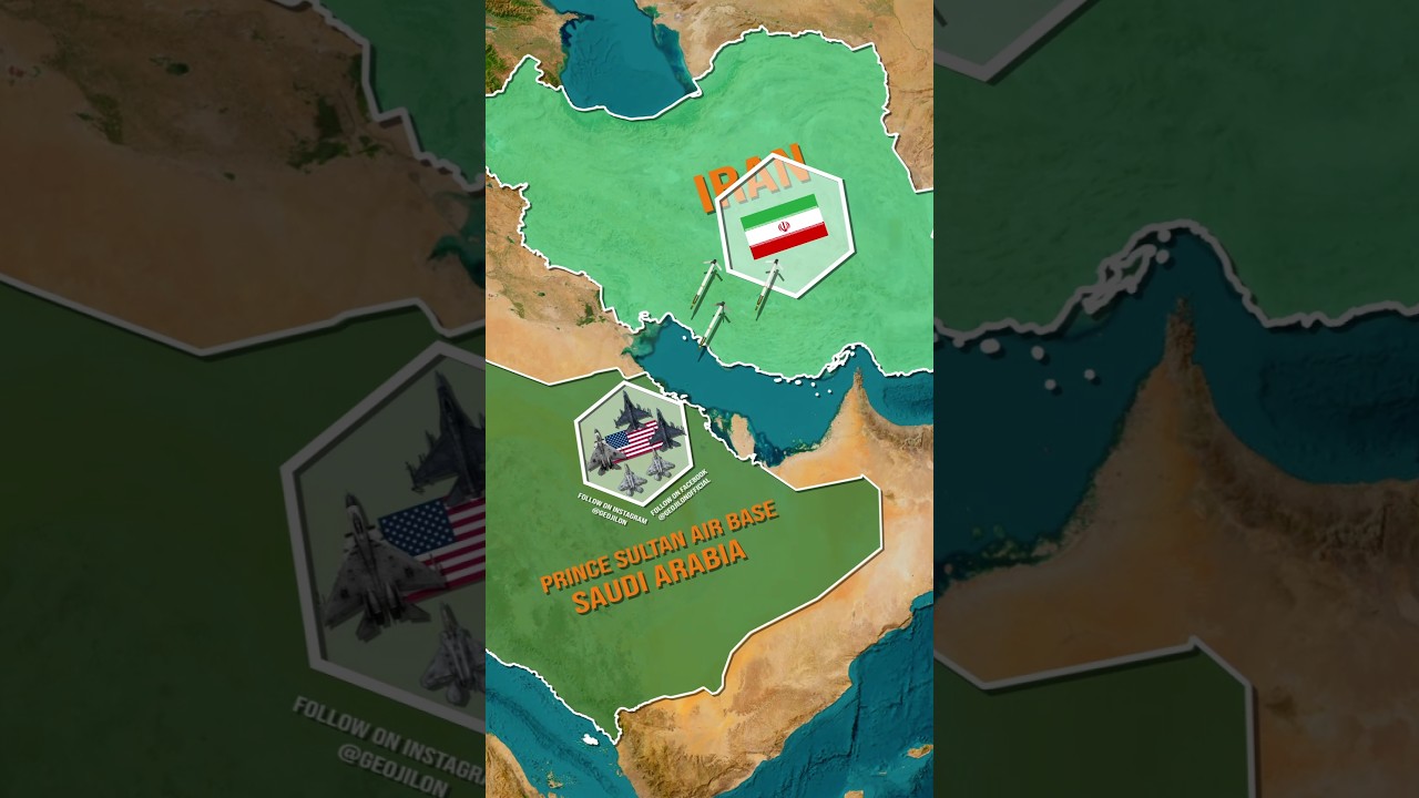 Iran missile attack hits USA Air Base in Saudi Arabia #iran #geopolitics #iranwar