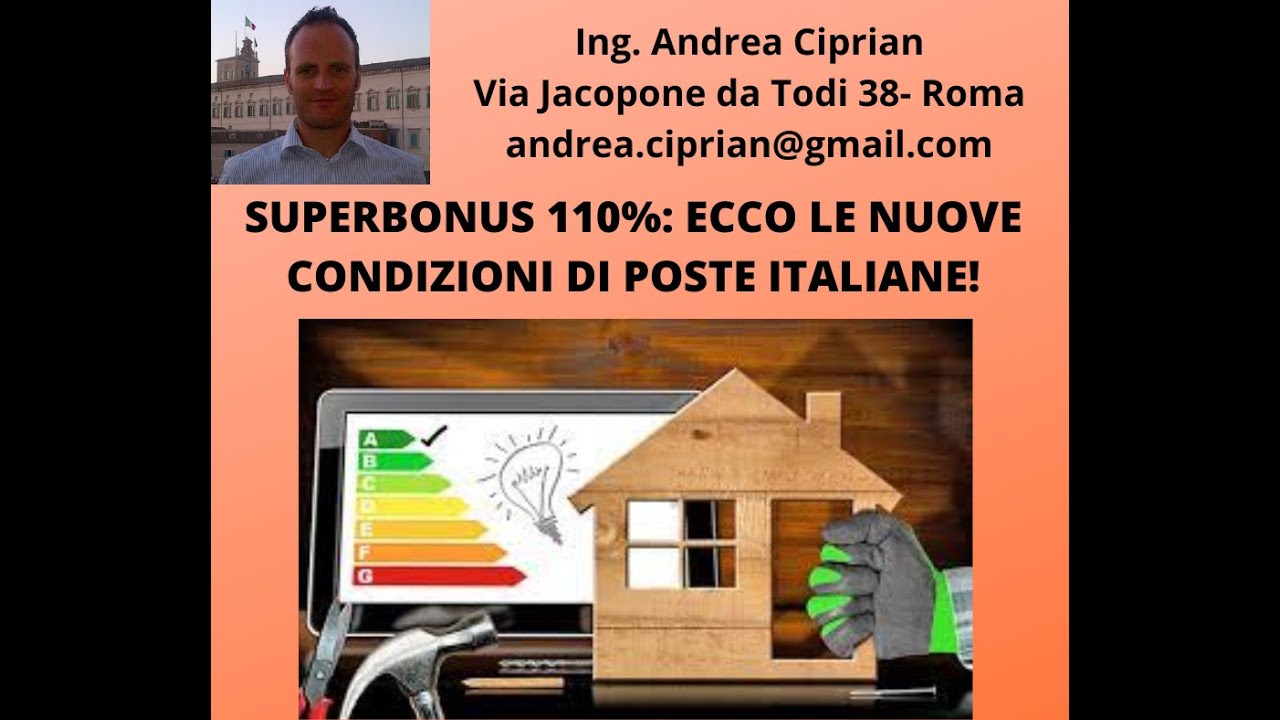 Superbonus 110%: Ecco Le Nuove Condizioni di Poste Italiane