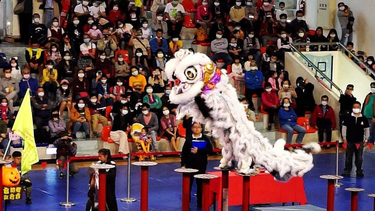 冠軍!弄獅真厲害零失誤!5連霸!基隆長興呂師父龍獅團-2020泰山獅王爭霸賽  Runner up-Taiwan lion dance high pile competition