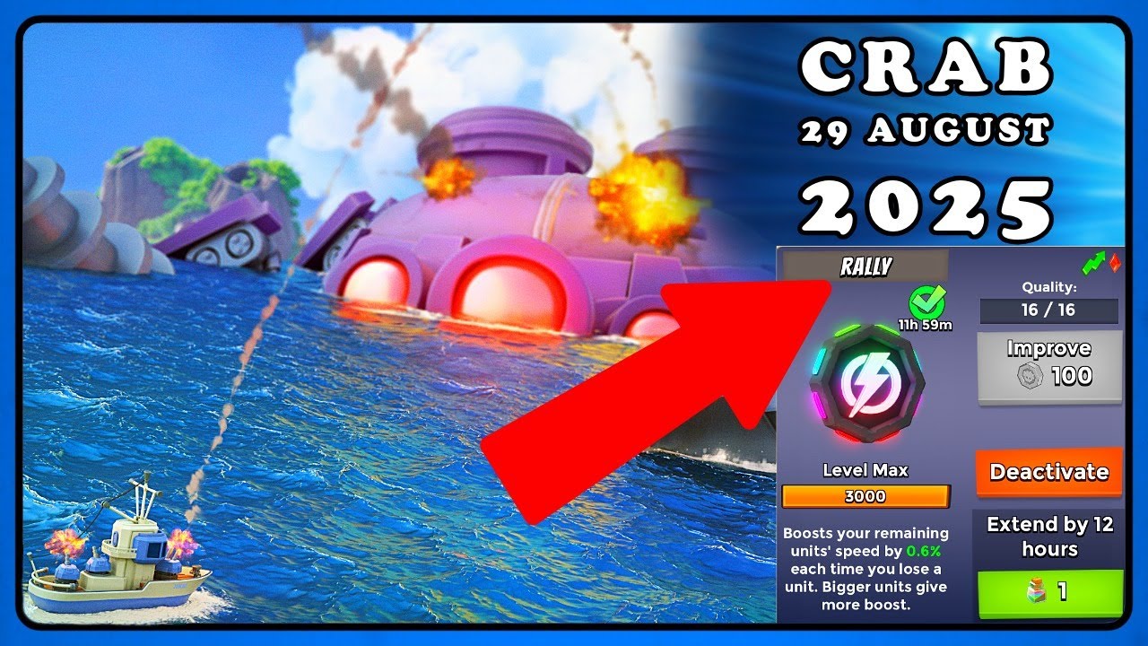 Boom Beach: Mega Crab 29 August 2025.