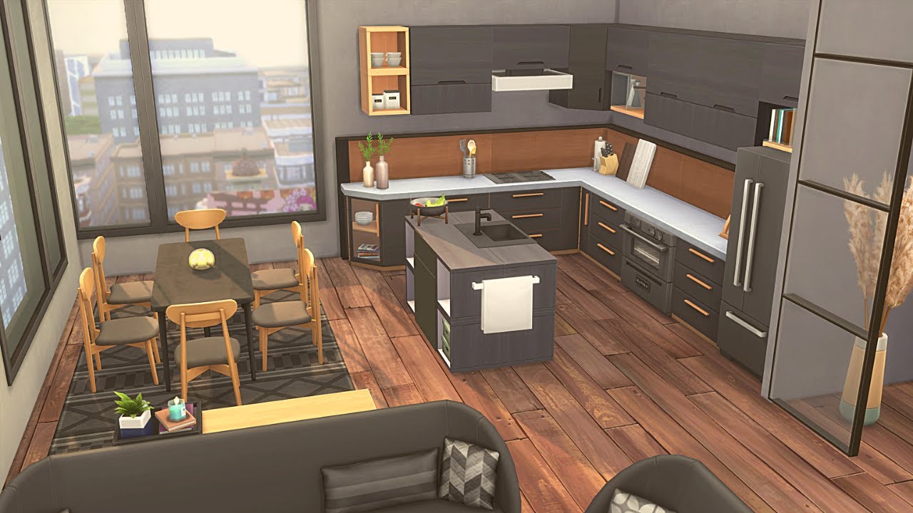 DREAM HOME APARTMENT (121 Hakim House) + STORY  🌆 Sims 4 Speed Build Stop Motion (NO CC)