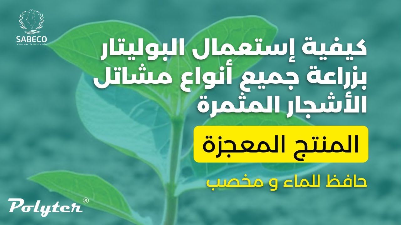 Polyter Tunisie - كيفية إستعمال البوليتار بزراعة جميع أنواع مشاتل الأشجار المثمرة