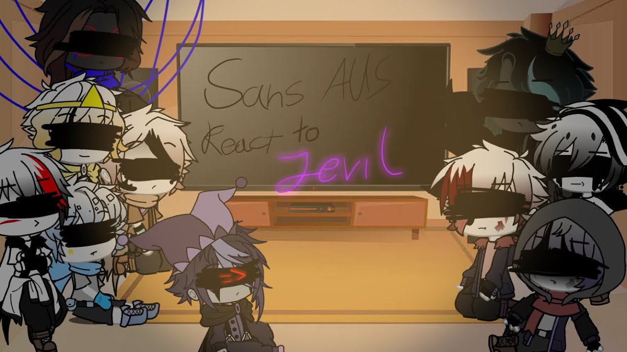 Sans AUs react to JEVIL from Deltarune || !CREDITS IN DESCRIPTION!