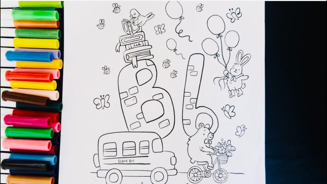 Letter B Learn with Coloring | ABC Kids | Tiếng Anh Letter B Tô màu