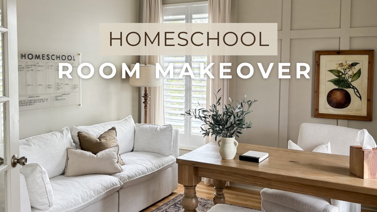 HOME OFFICE + HOMESCHOOL ROOM MAKEOVER | ORGANIZATION IDEAS