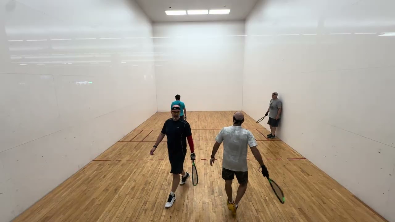 02.11.2026 short version 3/6 Amir/Brandon vs. Robert/Miguel doubles racquetball at LAF Austin TX. 