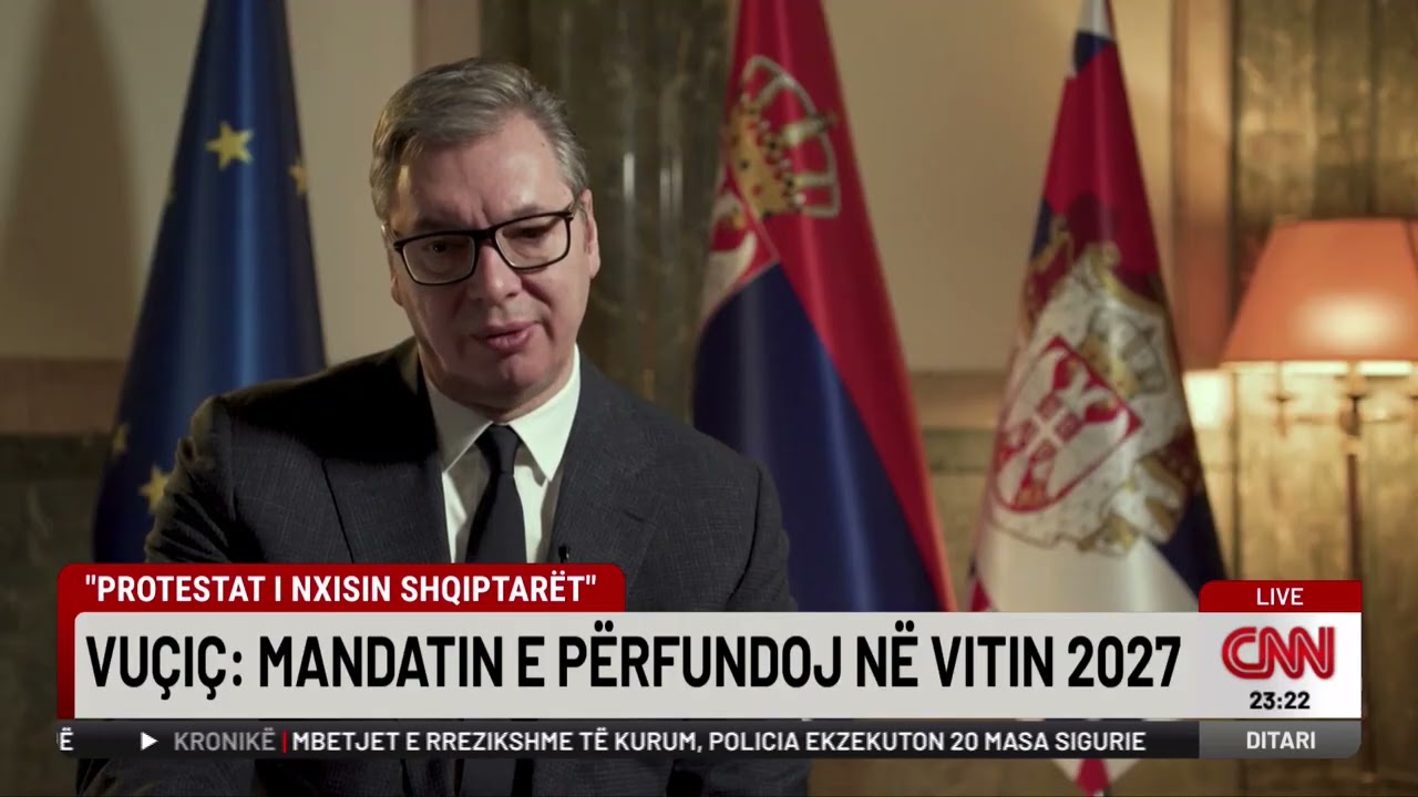 “Protestat i nxisin shqiptarët”, Vuçiç: Mandatin e përfundoj në vitin 2027