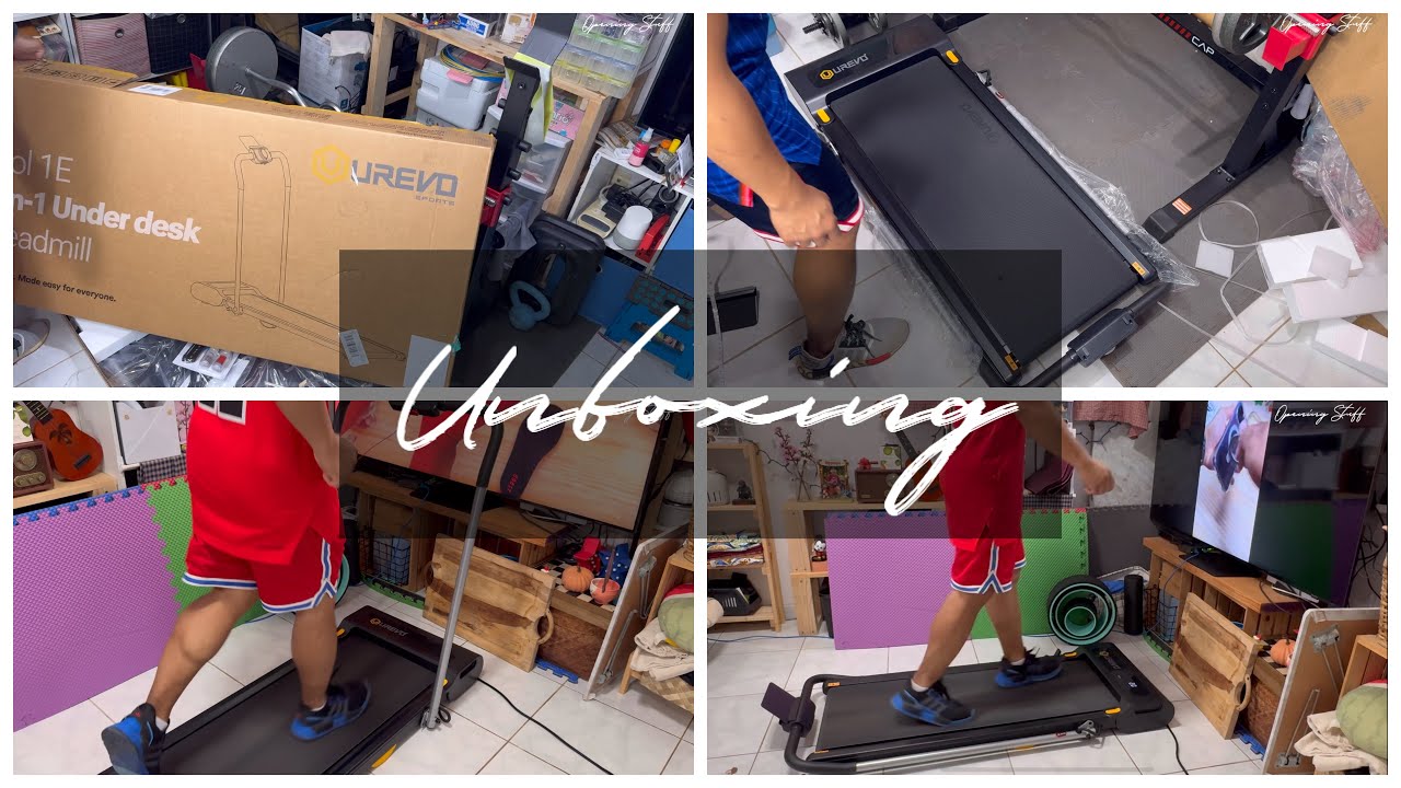 [Amazon Finds] UREVO 2 in 1 Under Desk Folding Treadmill Strol 1E, Walking Pad #run #urevo