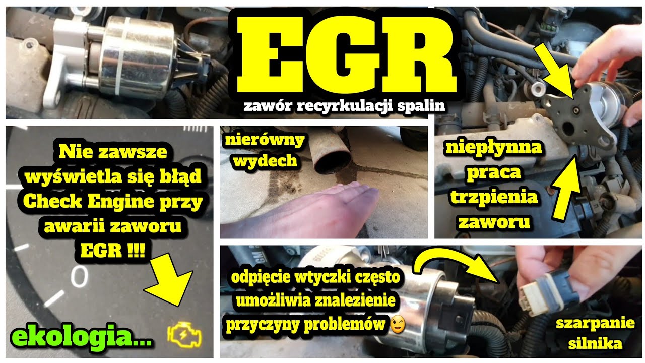 Zawór EGR - objawy uszkodzenia - nierówne obroty i wydech, szarpanie lub gaśnięcie silnika, naprawa
