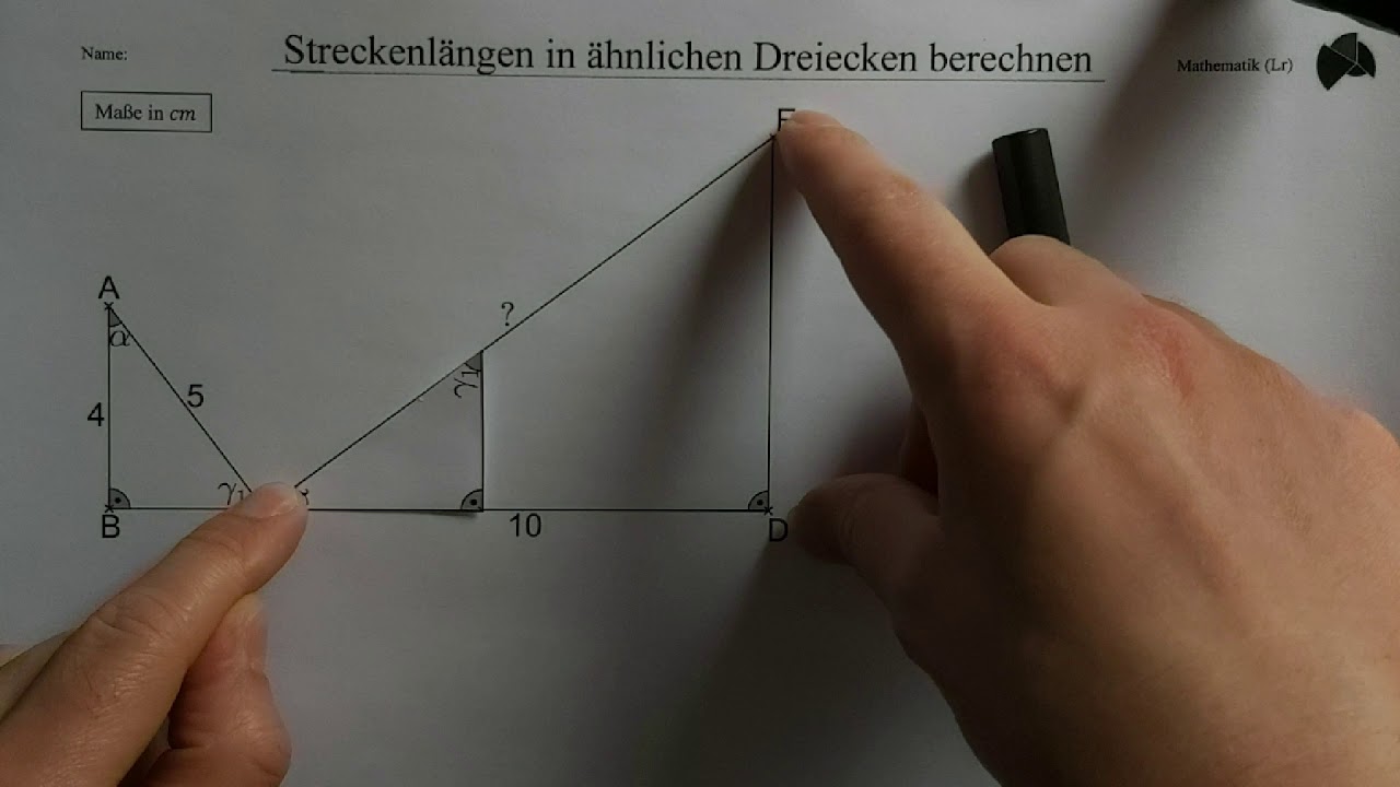 Streckenlängen in ähnlichen Dreiecken berechnen