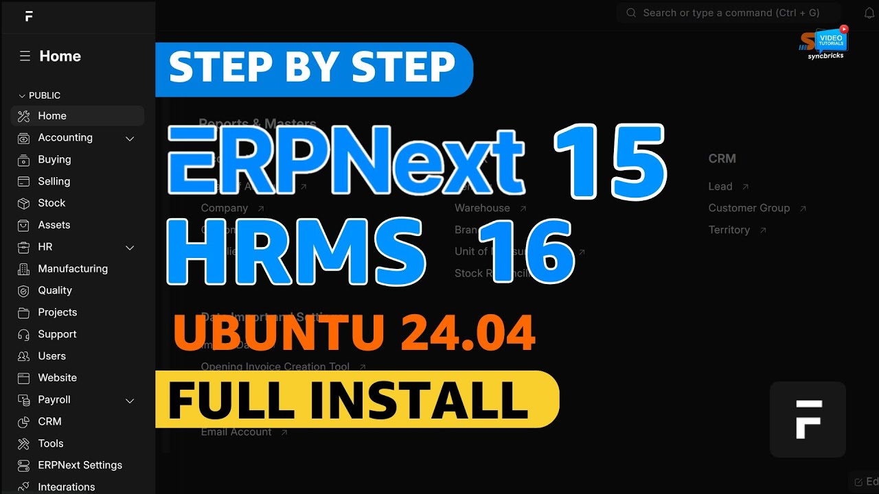 How to Install ERPNext v15 & HRMS v16 on Ubuntu 24.04 | Full Step-by-Step Guide
