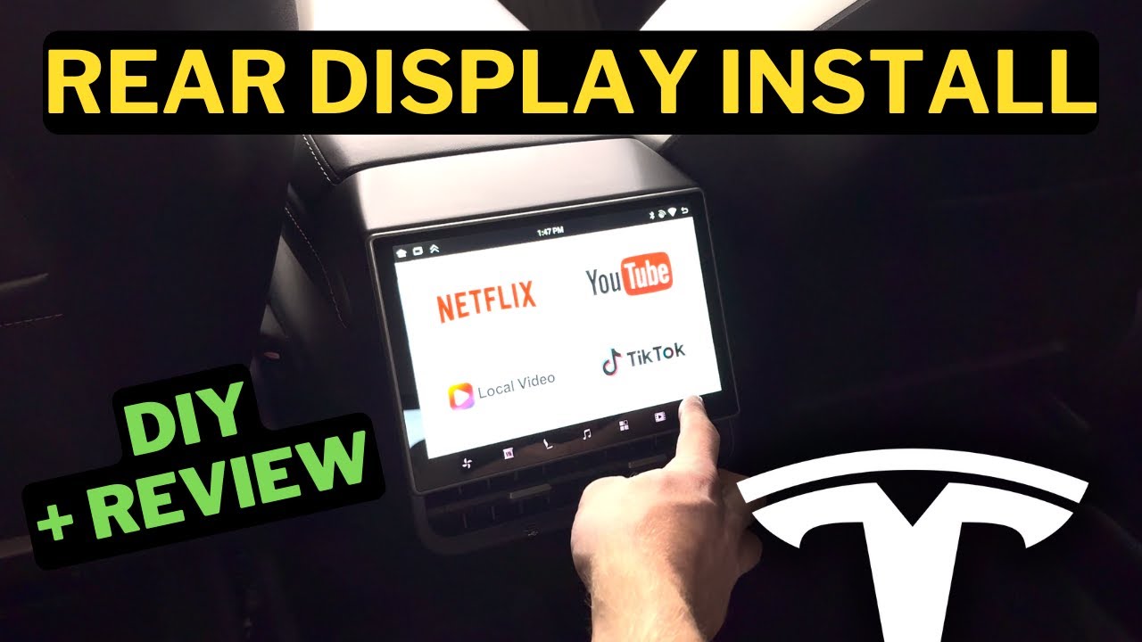 Установка и обзор заднего дисплея — Tesla Model Y | 3 — Видео Hansshow H86 для заднего сиденья