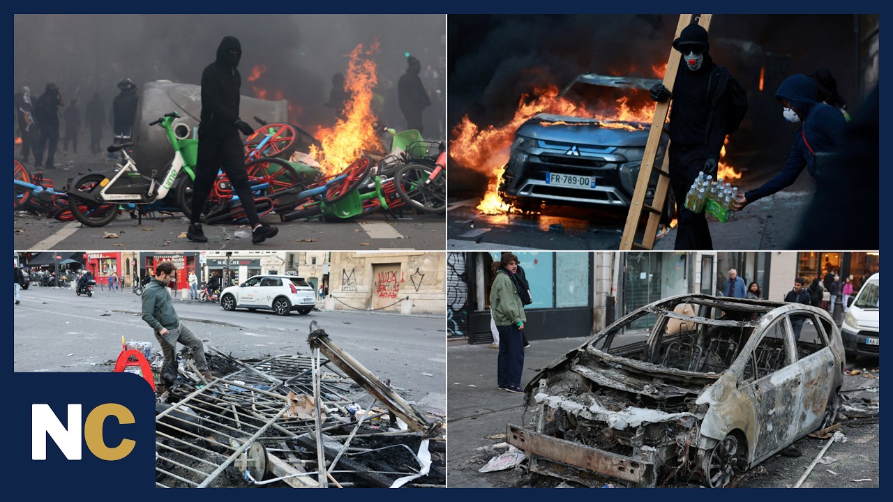 PROTEST AFTERMATH: Paris Assesses Street Damage After Weekend Protests in France | AM1Z