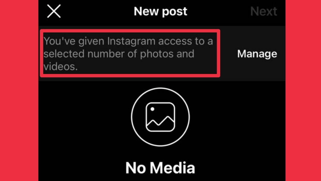 iPhone || Fix Instagram no Media Show Error || You've given Instagram access. problem iOS