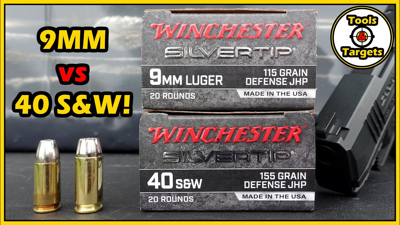 Which SILVER Takes The GOLD?...9MM vs 40 S&W Winchester Silvertip Self-Defense AMMO Test!