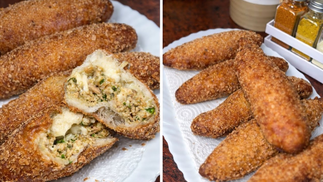 	كروكات محشيين مقرمشين من برا وذوبان من الداخل 😍 وطريقة سهلة واقتصادية وناجحة 💯👌😋