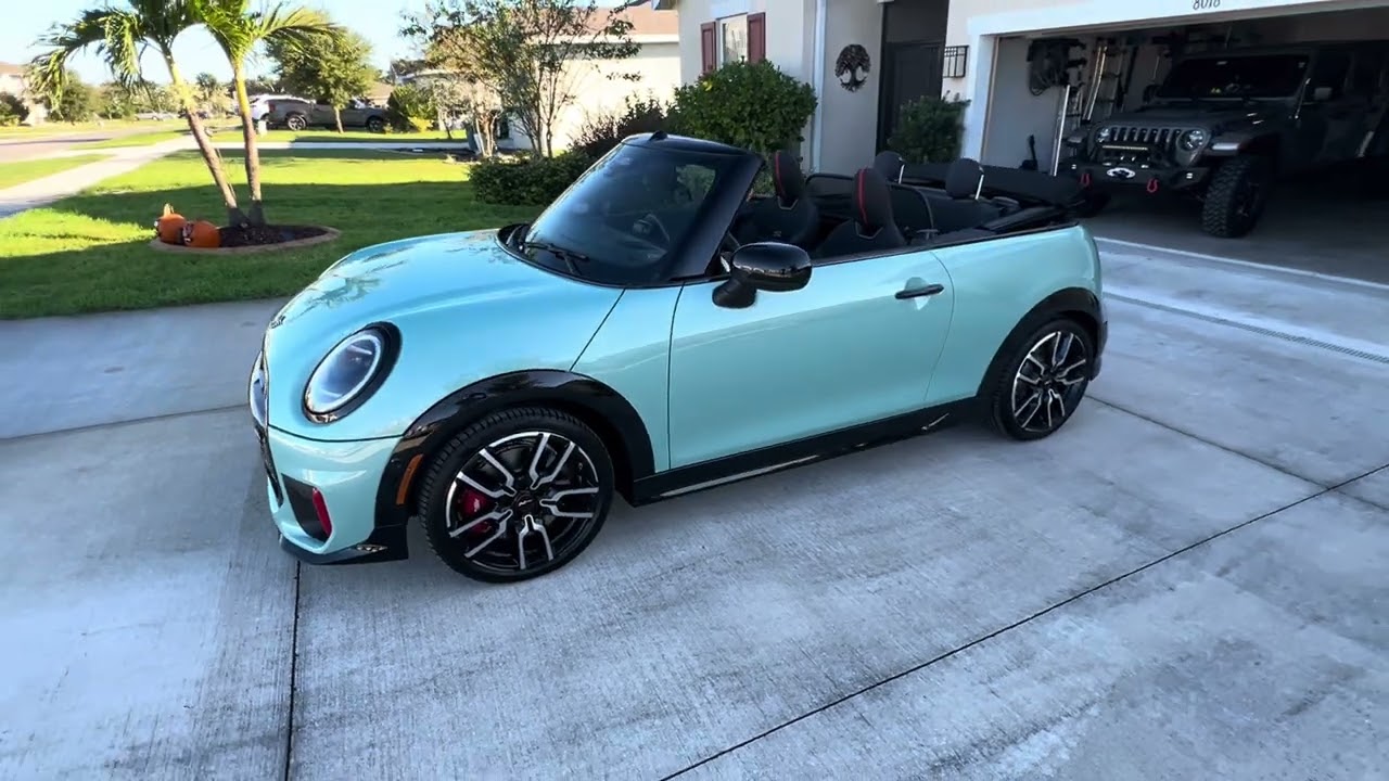 2026 Mini JCW Convertible in Ocean Wave.
