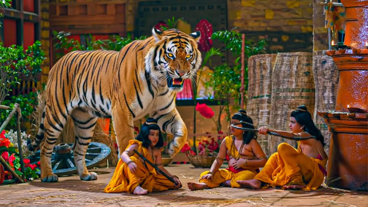 जब लव-कुश करेंगे खूंखार जंगली शेर का सामना | Shrimad Ramayan