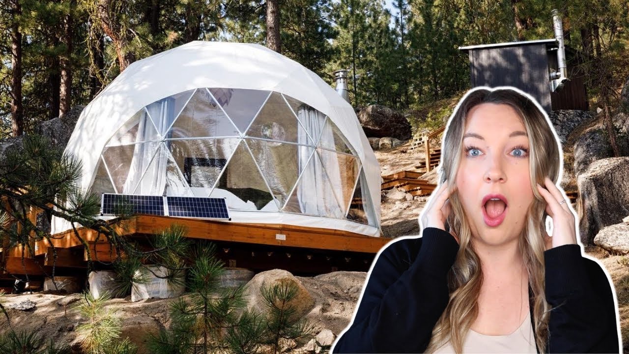 We Built A GLAMPING DOME-- How we set up a Geodesic Dome Airbnb!