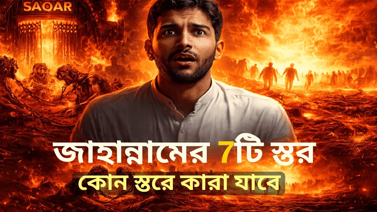 জাহান্নামের ৭টি স্তর |  জাহান্নামের সর্বনিম্ন স্তরে কারা থাকবে | সাকার ও জাহীম কার জন্য?