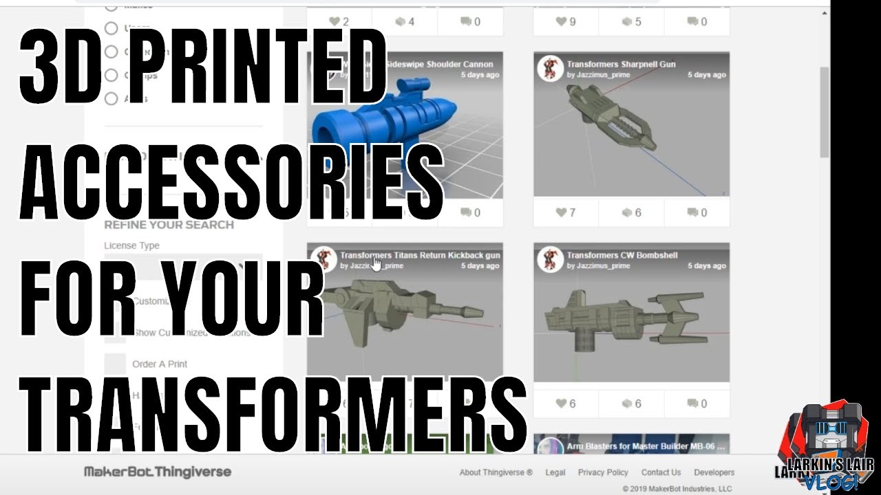 Getting Transformers Accessories 3D Printed