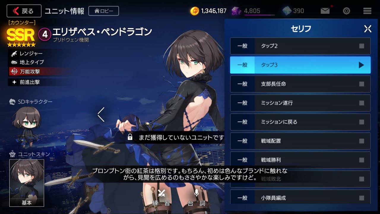 Elizabeth Pendragon Japanese Voicelines | Counter:Side JP