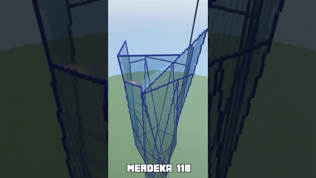 Merdeka 118 in MInecraft, the 2nd Tallest Building in the World #minecraft #skyscraper  #gaming