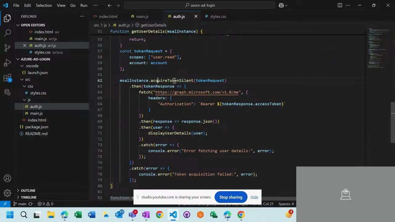 How to Add Azure AD Authentication to Your HTML Web Application Easily