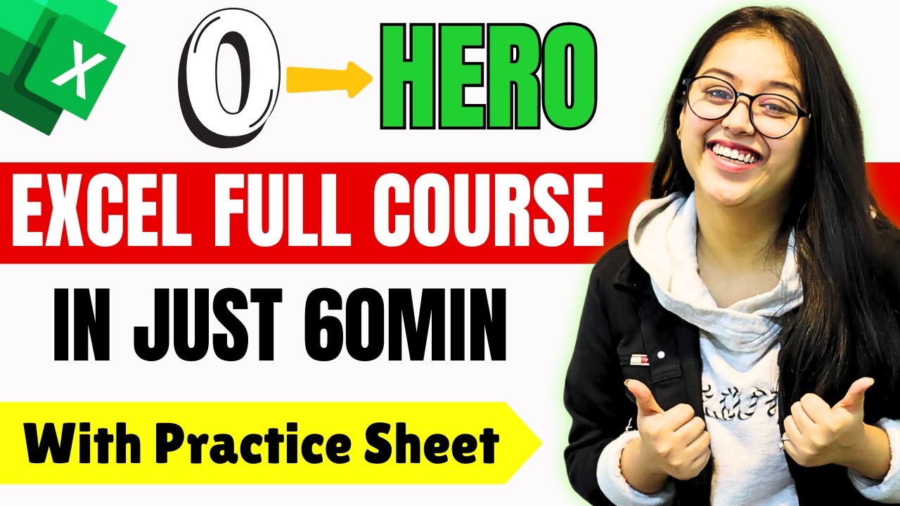 Learn MS Excel in 60 Minutes: Full Course for Beginners